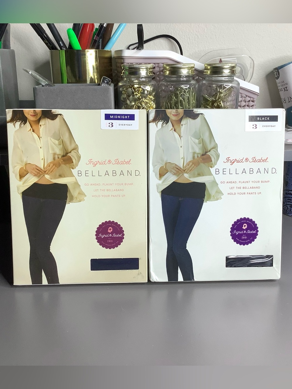 < NEW Two Pack Ingrid & Isabel Bellaband Bundle Maternity Belly Bands >